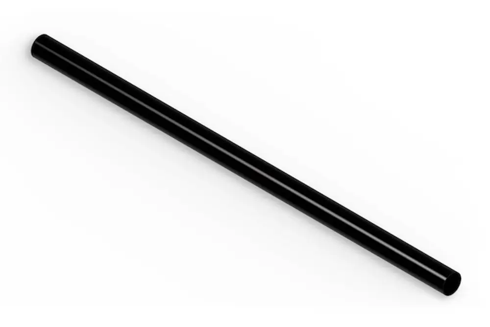 Schwarzer, zylindrischer Rohrabschnitt, ideal für Verbindungen in Rohrsystemen, passend für Roth Produkte.